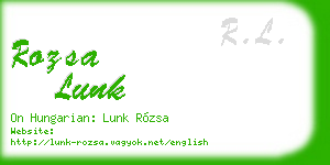 rozsa lunk business card